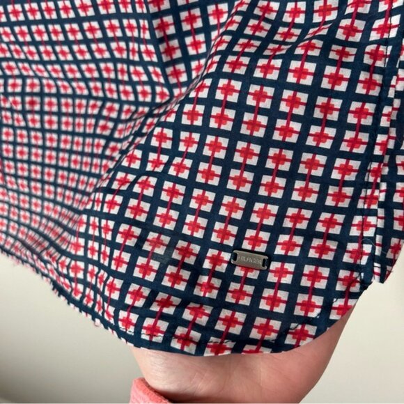 Tommy Hilfiger Women's Blouse short sleeve Square neck Geometric Print Size US 4 - Picture 6 of 14